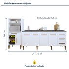 Conjunto 2 Peças Fruteira Com Nicho E Balcão 4 Portas Cuiaba