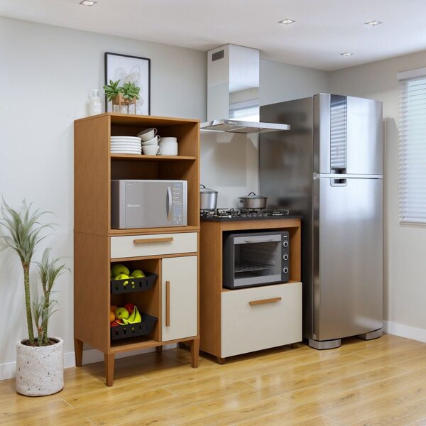 Conjunto 2 Peças Fruteira Com Nicho E Balcão 5 Bocas Porto Ve