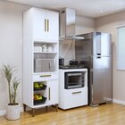 Conjunto 2 Peças Paneleiro Com Fruteira E Balcão 5 Bocas João