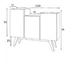 Conjunto 2 Peças Para Sala De Estar 1 Rack Para Tv Até 48 Pol