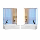 Conjunto 2 Penteadeiras Camarim 1 Gaveta 122x90cm Paris Branc