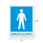 Conjunto 2 Placas Sinalização Adesiva Sanitário Feminino Masc