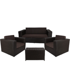 Conjunto 2 Poltronas 1 Namoradeira Assento Estofado E Mesa -