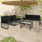 Conjunto 2 Poltronas 1 Namoradeira E 1 Mesa De Centro Santiag