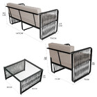 Conjunto 2 Poltronas 1 Namoradeira E 1 Mesa De Centro Santiag