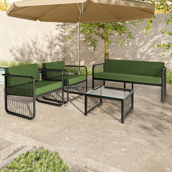 Conjunto 2 Poltronas 1 Namoradeira E 1 Mesa De Centro Santiag