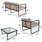 Conjunto 2 Poltronas 1 Namoradeira E 1 Mesa De Centro Santiag