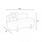 Conjunto 2 Poltronas + Sofá Curvo Orgânico Luna Boucle Bege -