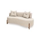 Conjunto 2 Poltronas + Sofá Curvo Orgânico Luna Boucle Pés De