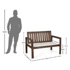 Conjunto 2 Poltronas Banco 2 Lugares Com Almofadas E Mesa Mad