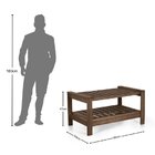 Conjunto 2 Poltronas Banco 2 Lugares Com Almofadas E Mesa Mad