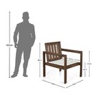 Conjunto 2 Poltronas Banco 3 Lugares Com Almofadas E Mesa Mad