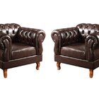 Conjunto 2 Poltronas Chesterfield Duquesa Decoração Sala Rece