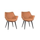 Conjunto 2 Poltronas Cinara   Caramelo