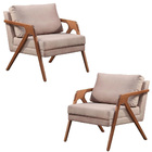 Conjunto 2 Poltronas Decorativa Para Sala Mona Luxo Veludo Ro