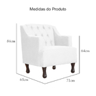 Conjunto 2 Poltronas Decorativa Pés Luis Xv Gênises Encosto C