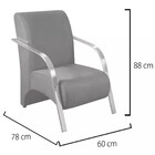 Conjunto 2 Poltronas Decorativa Sevilha Braço Metal Bella Dec