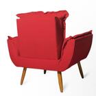 Conjunto 2 Poltronas Decorativas Opala Suede Vermelho