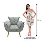 Conjunto 2 Poltronas Decorativas Yasmim  - Suede Bege