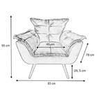 Conjunto 2 Poltronas Decorativas Yasmim  - Suede Bege