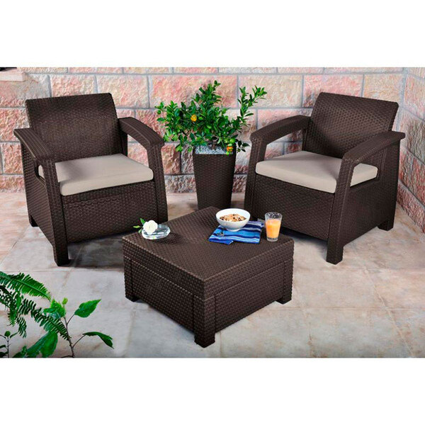 Conjunto 2 Poltronas E 1 Mesa Corfu Balcony Set 710207 – Kete