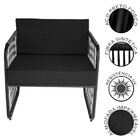 Conjunto 2 Poltronas E 1 Mesa De Centro Córdova Em Aço Carbon