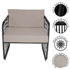 Conjunto 2 Poltronas E 1 Mesa De Centro Córdova Em Aço Carbon