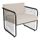 Conjunto 2 Poltronas E 1 Mesa De Centro Córdova Em Aço Carbon