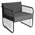 Conjunto 2 Poltronas E 1 Mesa De Centro Córdova Em Aço Carbon