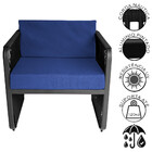 Conjunto 2 Poltronas E 1 Mesa De Centro Santiago Em Alumínio