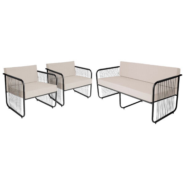 Conjunto 2 Poltronas E 1 Namoradeira Para Sala De Estar Córdo