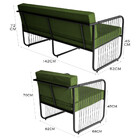 Conjunto 2 Poltronas E 1 Namoradeira Para Sala De Estar Córdo