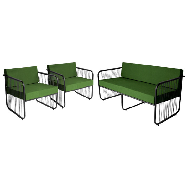 Conjunto 2 Poltronas E 1 Namoradeira Para Sala De Estar Córdo