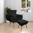 Conjunto 2 Poltronas E 1 Namoradeira Pés Palito Charger Suede