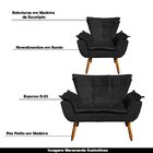 Conjunto 2 Poltronas E 1 Namoradeira Pés Palito Charger Suede