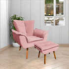 Conjunto 2 Poltronas E 1 Namoradeira Pés Palito Charger Velud