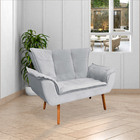 Conjunto 2 Poltronas E 1 Namoradeira Pés Palito Charger Velud