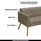 Conjunto 2 Poltronas E 1 Namoradeira Pés Palito Karen Suede N