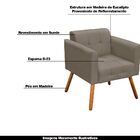 Conjunto 2 Poltronas E 1 Namoradeira Pés Palito Karen Suede N