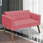 Conjunto 2 Poltronas E 1 Namoradeira Pés Palito Karen Suede R