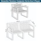 Conjunto 2 Poltronas E 1 Sofá 2 Lugares Área Externa Verte Ec