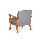 Conjunto 2 Poltronas Estofadas Para Sala Em Madeira Maciça Cl