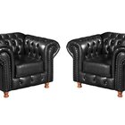 Conjunto 2 Poltronas Luis Xv Chesterfield Vintage Molas Ensac