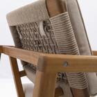 Conjunto 2 Poltronas para Jardim Madeira com Braço Oasis Marrom Naterial