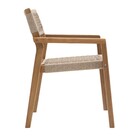 Conjunto 2 Poltronas para Jardim Madeira e Corda com Braço Oasis Marrom Naterial