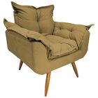 Conjunto 2 Poltronas Opala Decorativa Pés Palito Suede Cappuc