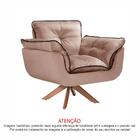 Conjunto 2 Poltronas Opalla Base Giratória Madeira Tecido Vel