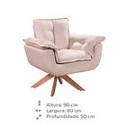 Conjunto 2 Poltronas Opalla Base Giratória Marfim
