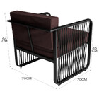 Conjunto 2 Poltronas Para Área Externa Santiago Em Alumínio E