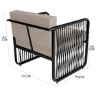 Conjunto 2 Poltronas Para Área Externa Santiago Em Alumínio E